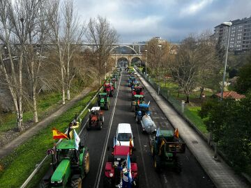 Imagen de las protestas de agricultores y ganaderos por el acuerdo UE-Mercosur.