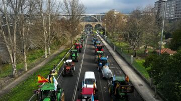 Imagen de las protestas de agricultores y ganaderos por el acuerdo UE-Mercosur.