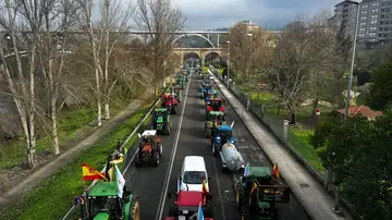 Imagen de las protestas de agricultores y ganaderos por el acuerdo UE-Mercosur. Imagen de las protestas de agricultores y ganaderos por el acuerdo UE-Mercosur.