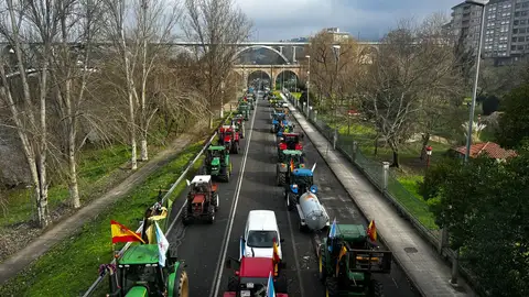 Imagen de las protestas de agricultores y ganaderos por el acuerdo UE-Mercosur. Imagen de las protestas de agricultores y ganaderos por el acuerdo UE-Mercosur.