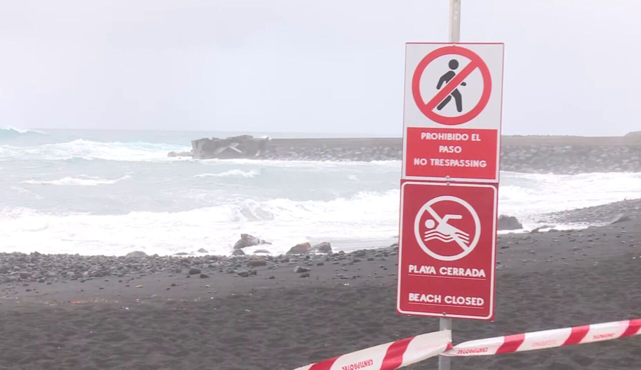 Imagen de los efectos del temporal en Canarias