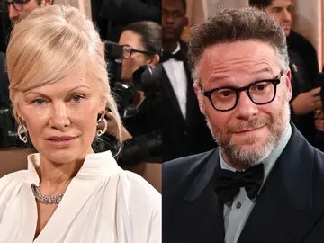 Pamela Anderson y Seth Rogen en los Globos de Oro Pamela Anderson y Seth Rogen en los Globos de Oro