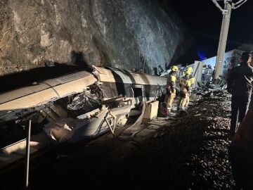 Tren Alvia descarrilado