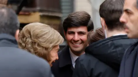 Juan Urquijo en el responso de Irene de Grecia Juan Urquijo en el responso de Irene de Grecia