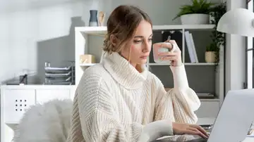 Mujer teletrabajando Mujer teletrabajando