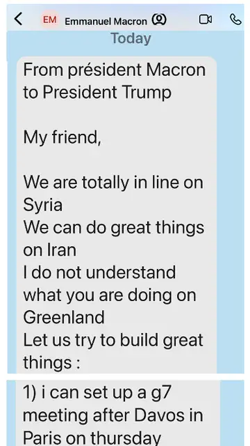 Los mensajes de Macron a Trump Los mensajes de Macron a Trump