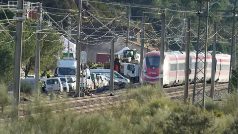 Imagen de la zona del accidente ferroviario en Adamuz Imagen de la zona del accidente ferroviario en Adamuz