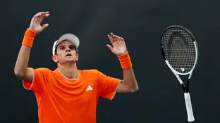 Rafa Jódar celebra su victoria ante Rei Sakamoto en el Open de Australia Rafa Jódar celebra su victoria ante Rei Sakamoto en el Open de Australia