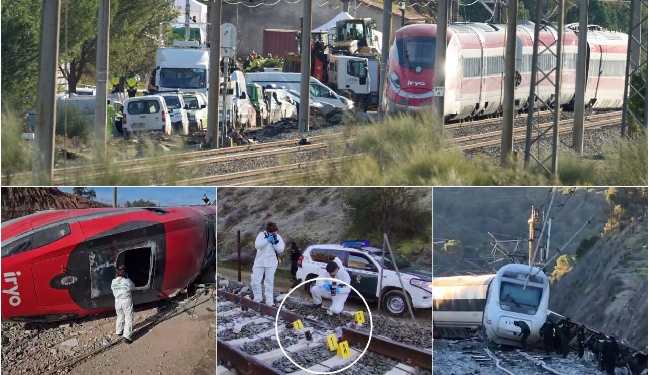 Distintas im&aacute;genes del fatal accidente de Adamuz