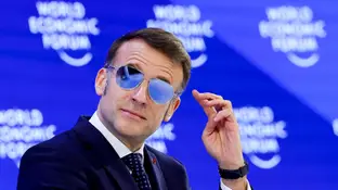 Emmanuel Macron en el Foro Económico Mundial de Davos Emmanuel Macron en el Foro Económico Mundial de Davos