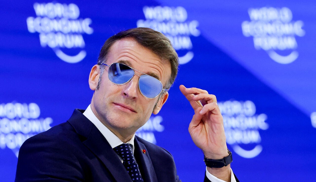 Emmanuel Macron en el Foro Econ&oacute;mico Mundial de Davos