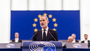 Felipe VI en el Pleno del Parlamento Europeo, en Estrasburgo