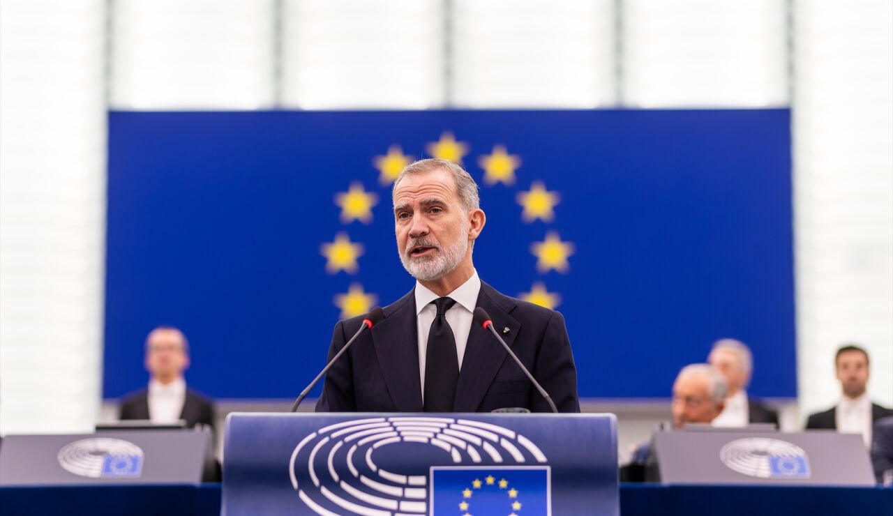 Felipe VI en el Pleno del Parlamento Europeo, en Estrasburgo