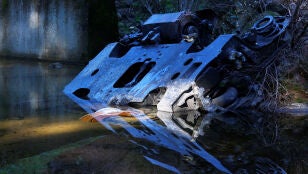 Foto del bogie de un tren en la zona del accidente de Adamuz