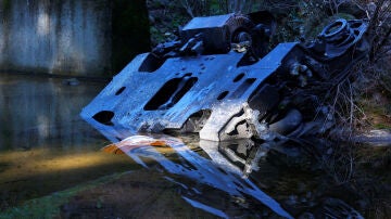 Foto del bogie de un tren en la zona del accidente de Adamuz
