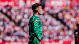 Ter Stegen, en un partido con el Barcelona