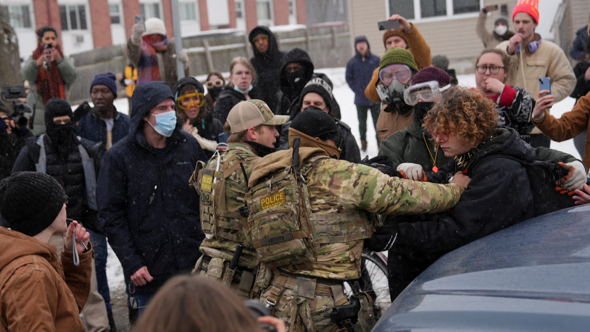 Tensión entre manifestantes y el ICE en Minnesota Tensión entre manifestantes y el ICE en Minnesota
