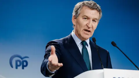 El presidente del Partido Popular, Alberto Núñez Feijóo, durante una rueda de prensa, en la sede del PP, a 23 de enero de 2026 El presidente del Partido Popular, Alberto Núñez Feijóo, durante una rueda de prensa, en la sede del PP, a 23 de enero de 2026