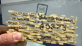 Papeleta reconstruida y premiada Papeleta reconstruida y premiada