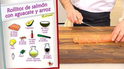 Ingredientes Rollitos de salmón con aguacate y arroz