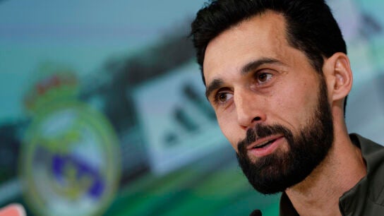Arbeloa en rueda de prensa en la Ciudad Deportiva de Valdebebas