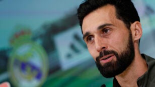 Arbeloa en rueda de prensa en la Ciudad Deportiva de Valdebebas