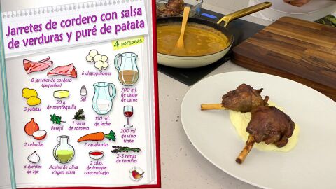 Ingredientes Jarretes de cordero con salsa