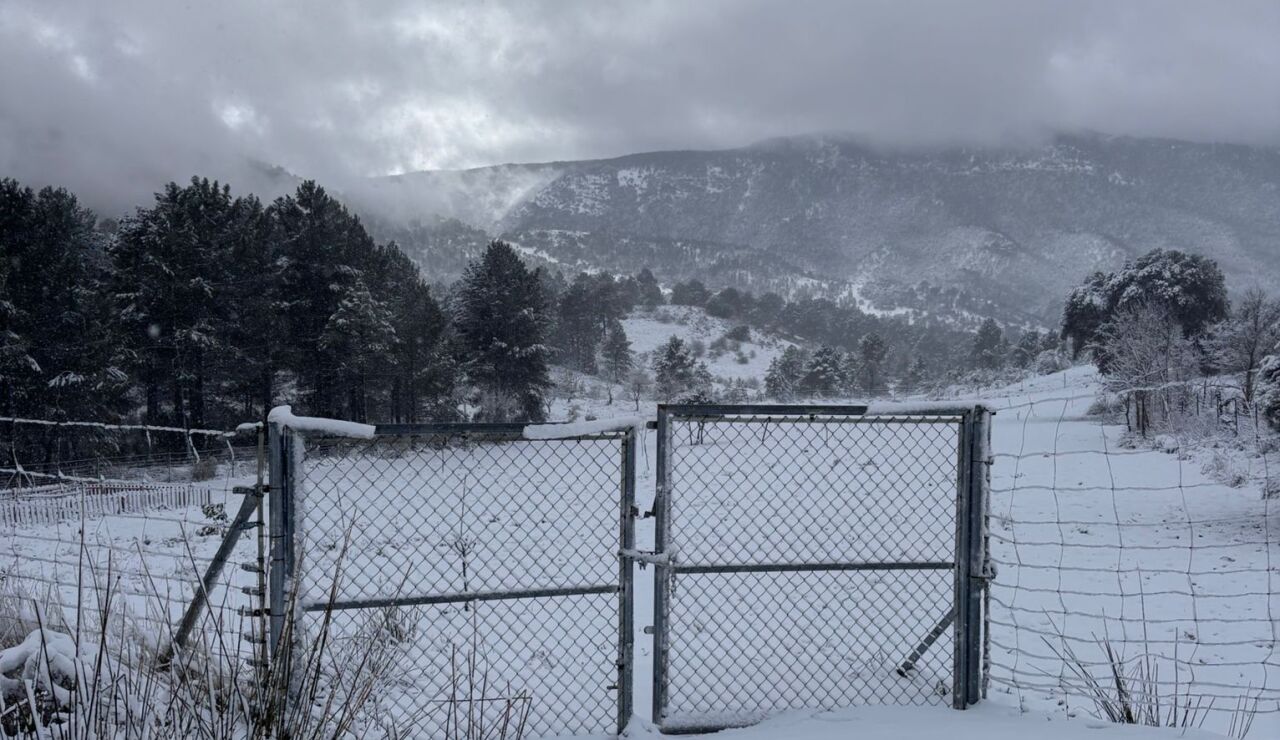 La borrasca deja nevadas en Ri&oacute;par, Albacete