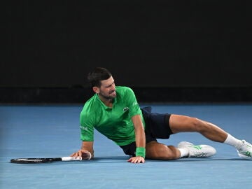 Djokovic durante su partido de tercera ronda en el Open de Australia 2026