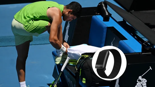 Carlos Alcaraz, durante el partido ante Tommy Paul en el Open de Australia Carlos Alcaraz, durante el partido ante Tommy Paul en el Open de Australia