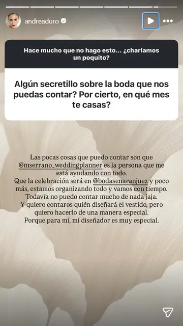 Instagram Stories de Andrea Duro Instagram Stories de Andrea Duro