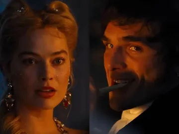Margot Robbie y Jacob Elordi en Cumbres Borrascosas Margot Robbie y Jacob Elordi en Cumbres Borrascosas