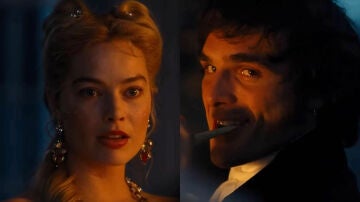 Margot Robbie y Jacob Elordi en Cumbres Borrascosas