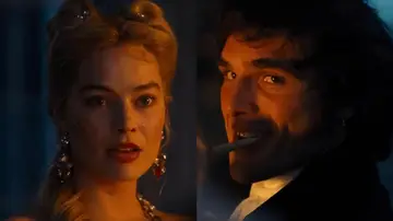 Margot Robbie y Jacob Elordi en Cumbres Borrascosas Margot Robbie y Jacob Elordi en Cumbres Borrascosas