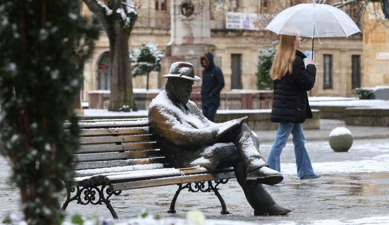 Imagen de las intensas nevadas en Le&oacute;n.