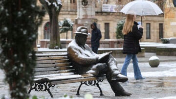 Imagen de las intensas nevadas en Le&oacute;n.