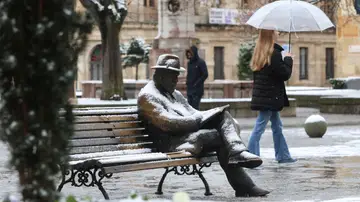 Imagen de las intensas nevadas en León. Imagen de las intensas nevadas en León.