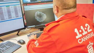 Imagen de archivo de un trabajador del 112 Canarias.