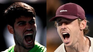 Carlos Alcaraz y Alex de Mi&ntilde;aur, rivales en cuartos del Open de Australia
