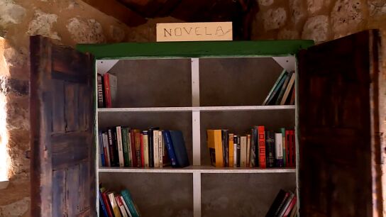 Lavadero en un pueblo de Burgos convertido en biblioteca