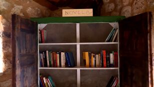 Lavadero en un pueblo de Burgos convertido en biblioteca