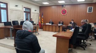 El detenido declarando