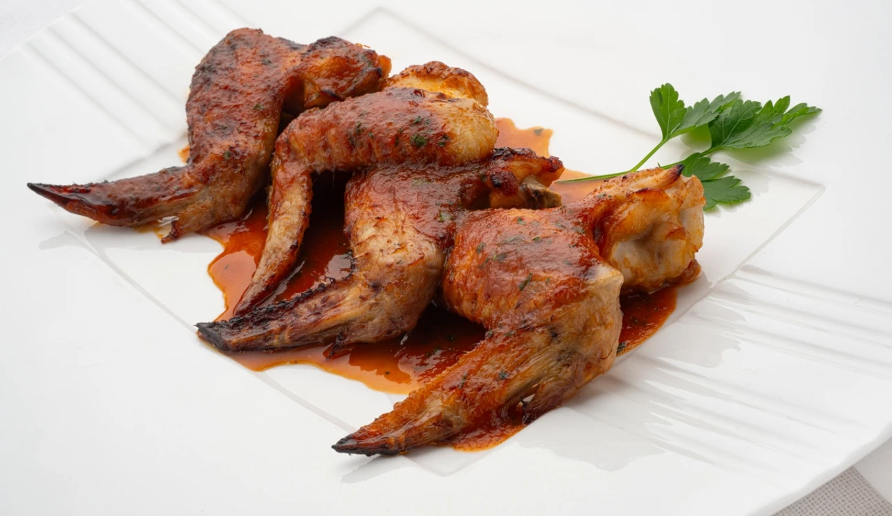 Alitas de pollo asadas a la naranja