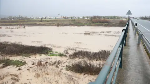 El Guadalquivir, a su paso por la localidad sevillana de Lora del Río por los efectos de la borrasca Joseph El Guadalquivir, a su paso por la localidad sevillana de Lora del Río por los efectos de la borrasca Joseph