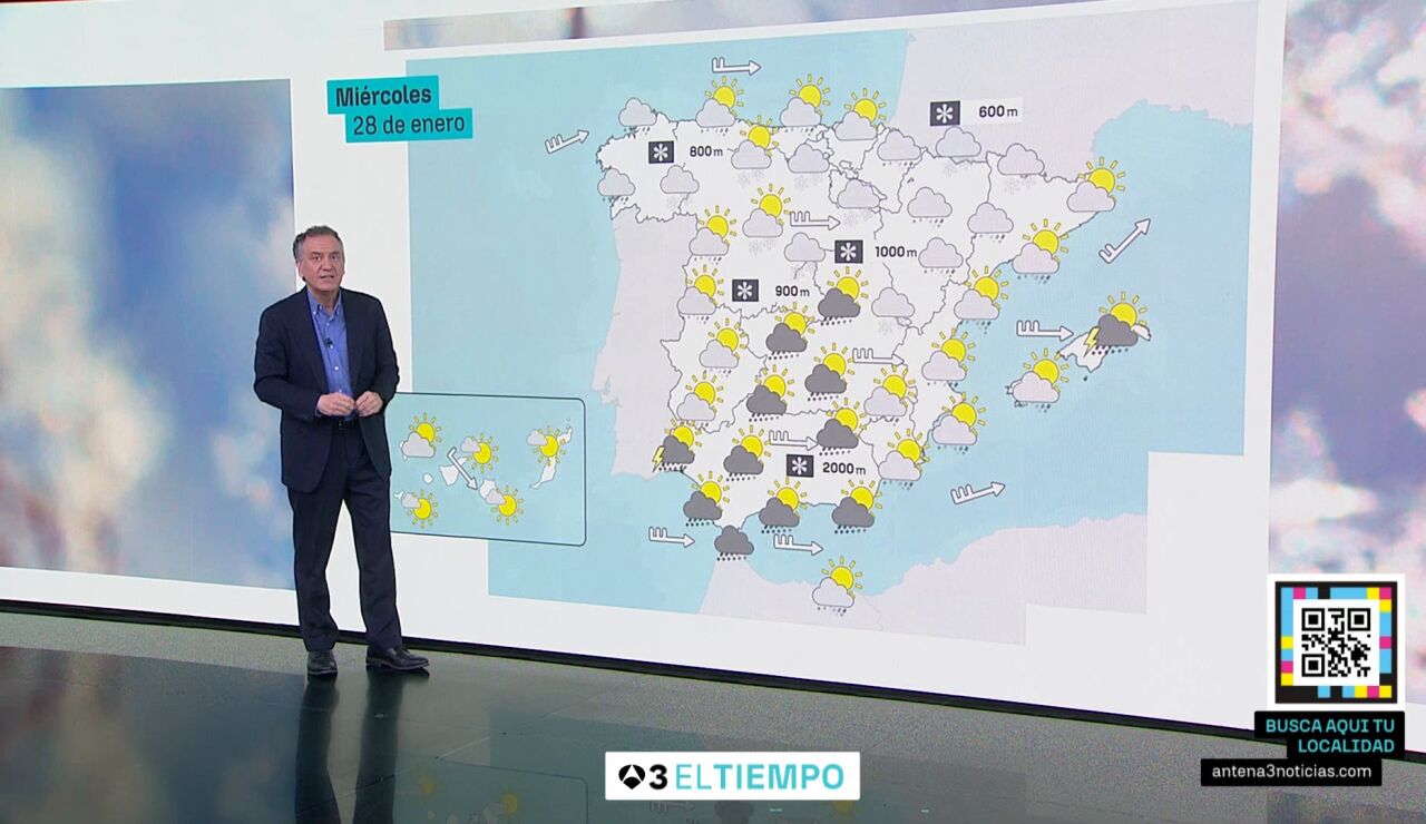 Roberto Brasero y la previsi&oacute;n del mi&eacute;rcoles 28 de enero