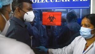 Un laboratorio que investiga virus en la localidad india de Chennai