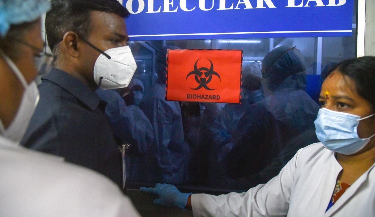 Un laboratorio que investiga virus en la localidad india de Chennai
