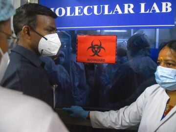Un laboratorio que investiga virus en la localidad india de Chennai