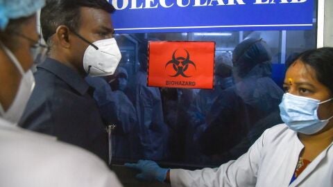Un laboratorio que investiga virus en la localidad india de Chennai