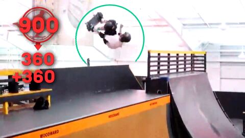 Egoitz Bijueska ejecuta el 900, la m&iacute;tica manobra de Tony Hawk